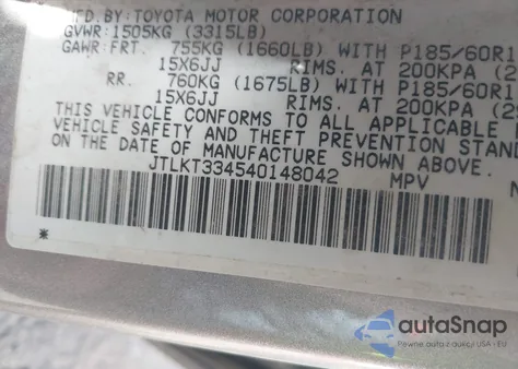 2004 Scion Xb из США, поврежденный, VIN JTLKT334540148042